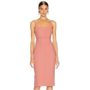 Cinq A Sept Dakota Cut Out Sleeveless Midi Dress Pink